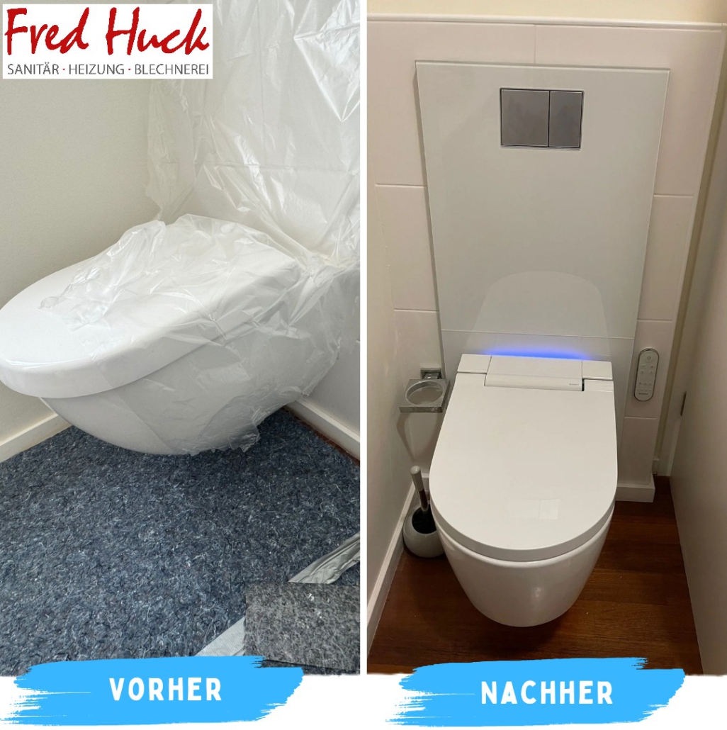 Umbau vom konventionellen WC zum Dusch-WC! - Fred Huck GmbH | Bäder ...